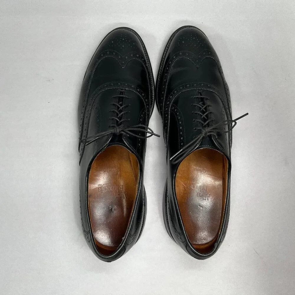 Allen Edmonds Chester Oxfords Men's Size 10 Black Leather Wingtip Dress‎ Shoes
